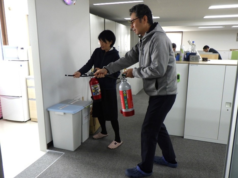 自衛消防訓練の様子