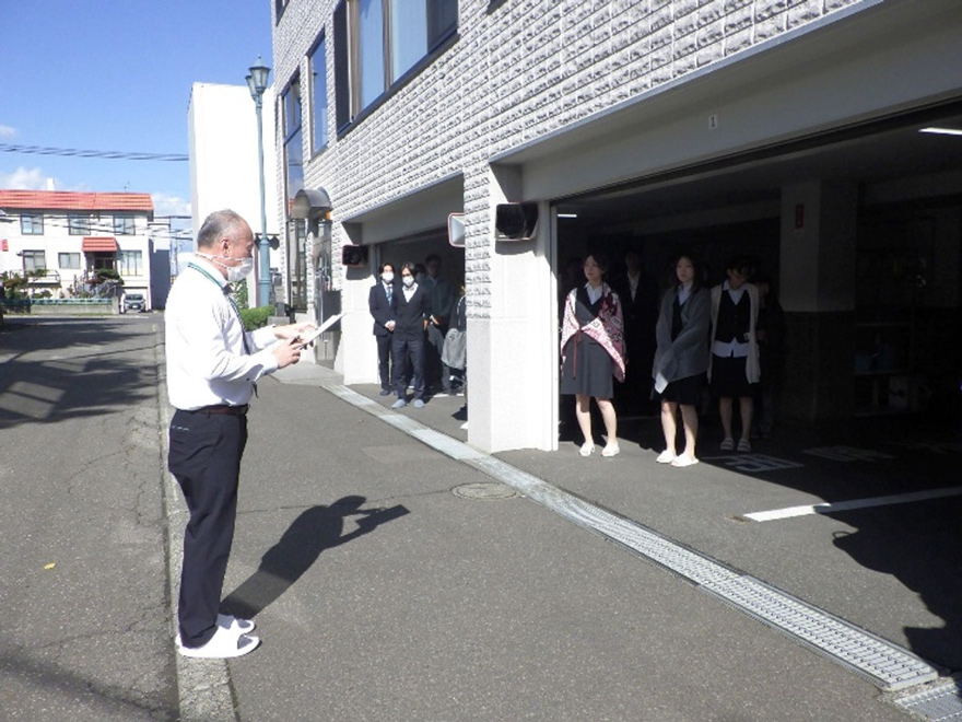自衛消防訓練の様子
